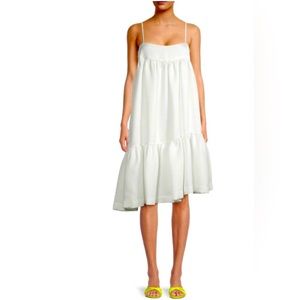 NWT!  Black Halo Dixie Tiered Crepe Dress- Cristal, size Large